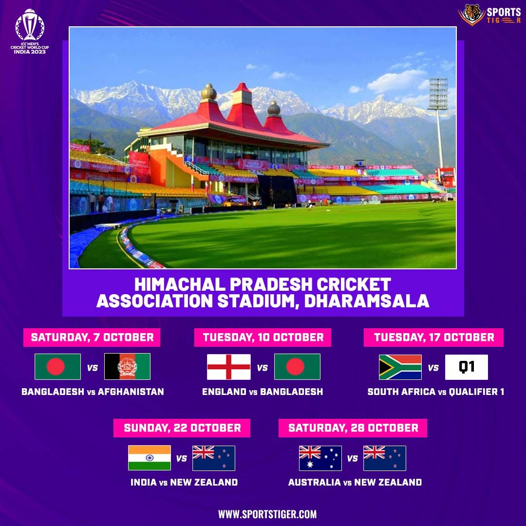 dharamshala world cup match 2023 schedule